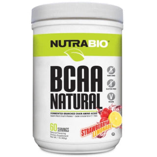 BCAA 5000 Natural - Strawberry Lemonade - 1 LB (NutraBio)