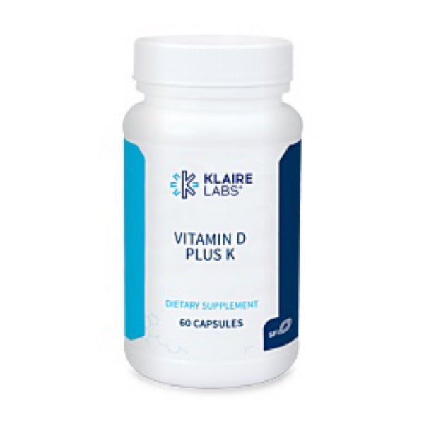 Vitamin D Plus K - 60 Caps Klaire Labs