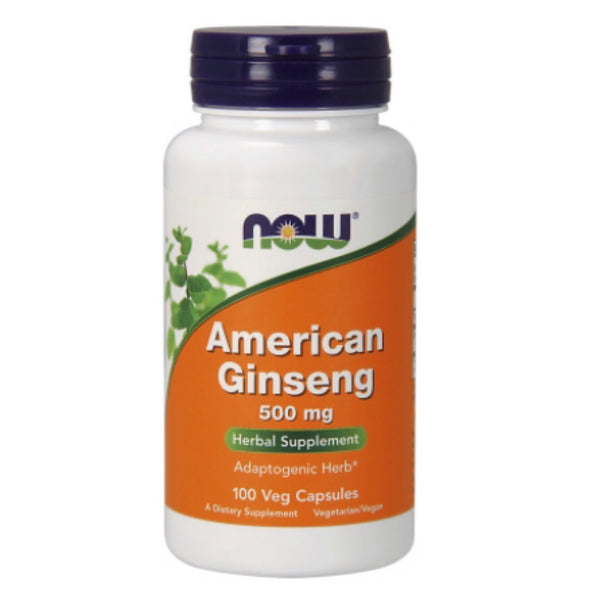 American Ginseng 500mg - 100 Veg Capsules (NOW Foods)